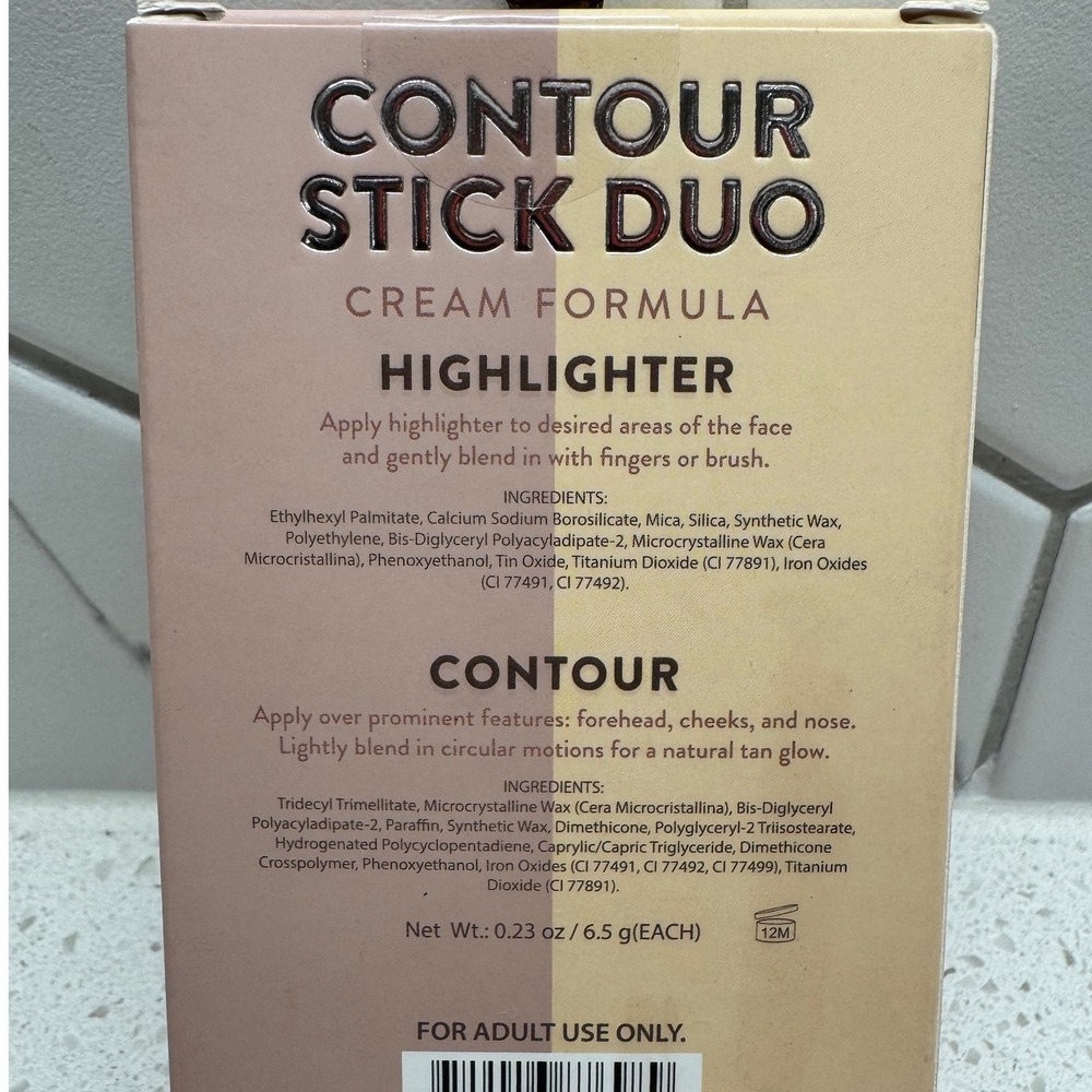 Contour Stick Duo Women Tan NIB Cream Highlighter Contour Minimalist Chic - Picture 3 of 3